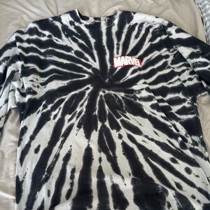 Disney Black and White Tie-Dye Sweater